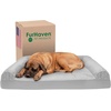 image:imageFurhaven Cooling Gel Dog Bed for Large Dogs w Removable Bolsters amp Washable Cover For Dogs Up to 95 lbs  Luxe Faux Fur amp Performance Linen Sofa  Charcoal JumboXLSilver Gray