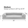 image:imageFurhaven Cooling Gel Dog Bed for Large Dogs w Removable Bolsters amp Washable Cover For Dogs Up to 95 lbs  Luxe Faux Fur amp Performance Linen Sofa  Charcoal JumboXLSilver Gray