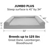 image:imageFurhaven Cooling Gel Dog Bed for Large Dogs w Removable Bolsters amp Washable Cover For Dogs Up to 95 lbs  Luxe Faux Fur amp Performance Linen Sofa  Charcoal JumboXLSilver Gray