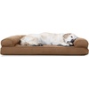 image:imageFurhaven Cooling Gel Dog Bed for Large Dogs w Removable Bolsters amp Washable Cover For Dogs Up to 95 lbs  Luxe Faux Fur amp Performance Linen Sofa  Charcoal JumboXLToasted Brown