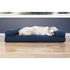 image:imageFurhaven Cooling Gel Dog Bed for Large Dogs w Removable Bolsters amp Washable Cover For Dogs Up to 95 lbs  Luxe Faux Fur amp Performance Linen Sofa  Charcoal JumboXLNavy Blue