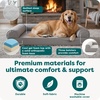 image:imageFurhaven Cooling Gel Dog Bed for Large Dogs w Removable Bolsters amp Washable Cover For Dogs Up to 95 lbs  Luxe Faux Fur amp Performance Linen Sofa  Charcoal JumboXLSilver Gray