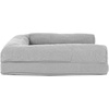 image:imageFurhaven Cooling Gel Dog Bed for Large Dogs w Removable Bolsters amp Washable Cover For Dogs Up to 95 lbs  Luxe Faux Fur amp Performance Linen Sofa  Charcoal JumboXLSilver Gray