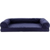 image:imageFurhaven Cooling Gel Dog Bed for Large Dogs w Removable Bolsters amp Washable Cover For Dogs Up to 95 lbs  Luxe Faux Fur amp Performance Linen Sofa  Charcoal JumboXLNavy Blue