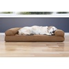 image:imageFurhaven Cooling Gel Dog Bed for Large Dogs w Removable Bolsters amp Washable Cover For Dogs Up to 95 lbs  Luxe Faux Fur amp Performance Linen Sofa  Charcoal JumboXLToasted Brown