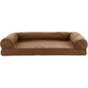 image:imageFurhaven Cooling Gel Dog Bed for Large Dogs w Removable Bolsters amp Washable Cover For Dogs Up to 95 lbs  Luxe Faux Fur amp Performance Linen Sofa  Charcoal JumboXLToasted Brown