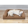 image:imageFurhaven Cooling Gel Dog Bed for Large Dogs w Removable Bolsters amp Washable Cover For Dogs Up to 95 lbs  Luxe Faux Fur amp Performance Linen Sofa  Charcoal JumboXLToasted Brown