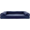 image:imageFurhaven Cooling Gel Dog Bed for Large Dogs w Removable Bolsters amp Washable Cover For Dogs Up to 95 lbs  Luxe Faux Fur amp Performance Linen Sofa  Charcoal JumboXLNavy Blue