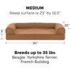image:imageFurhaven Cooling Gel Dog Bed for Large Dogs w Removable Bolsters amp Washable Cover For Dogs Up to 95 lbs  Luxe Faux Fur amp Performance Linen Sofa  Charcoal JumboXLToasted Brown