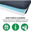 image:imageFurhaven Cooling Gel Dog Bed for Large Dogs w Removable Bolsters amp Washable Cover For Dogs Up to 95 lbs  Luxe Faux Fur amp Performance Linen Sofa  Charcoal JumboXLIron Gray