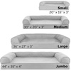 image:imageFurhaven Cooling Gel Dog Bed for Large Dogs w Removable Bolsters amp Washable Cover For Dogs Up to 95 lbs  Luxe Faux Fur amp Performance Linen Sofa  Charcoal JumboXLSilver Gray