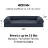image:imageFurhaven Cooling Gel Dog Bed for Large Dogs w Removable Bolsters amp Washable Cover For Dogs Up to 95 lbs  Luxe Faux Fur amp Performance Linen Sofa  Charcoal JumboXLIron Gray