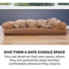 image:imageFurhaven Cooling Gel Dog Bed for Large Dogs w Removable Bolsters amp Washable Cover For Dogs Up to 95 lbs  Luxe Faux Fur amp Performance Linen Sofa  Charcoal JumboXLToasted Brown