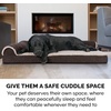 image:imageFurhaven Cooling Gel Dog Bed for Large Dogs w Removable Bolsters amp Washable Cover For Dogs Up to 95 lbs  Pinsonic Quilted Paw L Shaped Chaise  Titanium JumboXLTwoTone Faux Fur  Suede Espresso