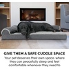 image:imageFurhaven Cooling Gel Dog Bed for Large Dogs w Removable Bolsters amp Washable Cover For Dogs Up to 95 lbs  Pinsonic Quilted Paw L Shaped Chaise  Titanium JumboXLTwoTone Faux Fur  Suede Stone Gray