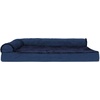 image:imageFurhaven Cooling Gel Dog Bed for Large Dogs w Removable Bolsters amp Washable Cover For Dogs Up to 95 lbs  Pinsonic Quilted Paw L Shaped Chaise  Titanium JumboXLPlush  Velvet Deep Sapphire
