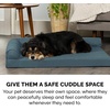 image:imageFurhaven Cooling Gel Dog Bed for Large Dogs w Removable Bolsters amp Washable Cover For Dogs Up to 95 lbs  Pinsonic Quilted Paw L Shaped Chaise  Titanium JumboXLQuilted Paw Bluestone