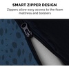 image:imageFurhaven Cooling Gel Dog Bed for Large Dogs w Removable Bolsters amp Washable Cover For Dogs Up to 95 lbs  Pinsonic Quilted Paw L Shaped Chaise  Titanium JumboXLPlush  Almond Print Blue Almonds