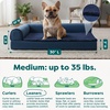 image:imageFurhaven Cooling Gel Dog Bed for Large Dogs w Removable Bolsters amp Washable Cover For Dogs Up to 95 lbs  Pinsonic Quilted Paw L Shaped Chaise  Titanium JumboXLPlush  Velvet Deep Sapphire