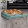 image:imageFurhaven Cooling Gel Dog Bed for Large Dogs w Removable Bolsters amp Washable Cover For Dogs Up to 95 lbs  Pinsonic Quilted Paw L Shaped Chaise  Titanium JumboXLQuilted Paw Iceberg Green