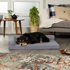 image:imageFurhaven Cooling Gel Dog Bed for Large Dogs w Removable Bolsters amp Washable Cover For Dogs Up to 95 lbs  Pinsonic Quilted Paw L Shaped Chaise  Titanium JumboXLQuilted Paw Titanium