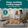 image:imageFurhaven Cooling Gel Dog Bed for Large Dogs w Removable Bolsters amp Washable Cover For Dogs Up to 95 lbs  Pinsonic Quilted Paw L Shaped Chaise  Titanium JumboXLQuilted Paw Titanium