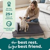 image:imageFurhaven Cooling Gel Dog Bed for Large Dogs w Removable Bolsters amp Washable Cover For Dogs Up to 95 lbs  Pinsonic Quilted Paw L Shaped Chaise  Titanium JumboXLPlush  Velvet Deep Sapphire
