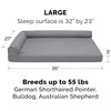 image:imageFurhaven Cooling Gel Dog Bed for Large Dogs w Removable Bolsters amp Washable Cover For Dogs Up to 95 lbs  Pinsonic Quilted Paw L Shaped Chaise  Titanium JumboXLQuilted Paw Titanium