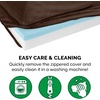 image:imageFurhaven Cooling Gel Dog Bed for Large Dogs w Removable Bolsters amp Washable Cover For Dogs Up to 95 lbs  Pinsonic Quilted Paw L Shaped Chaise  Titanium JumboXLPlush  Velvet Sable Brown