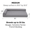 image:imageFurhaven Cooling Gel Dog Bed for Large Dogs w Removable Bolsters amp Washable Cover For Dogs Up to 95 lbs  Pinsonic Quilted Paw L Shaped Chaise  Titanium JumboXLQuilted Paw Titanium