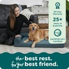 image:imageFurhaven Cooling Gel Dog Bed for Large Dogs w Removable Bolsters amp Washable Cover For Dogs Up to 95 lbs  Pinsonic Quilted Paw L Shaped Chaise  Titanium JumboXLQuilted Paw Titanium