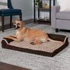 image:imageFurhaven Cooling Gel Dog Bed for Large Dogs w Removable Bolsters amp Washable Cover For Dogs Up to 95 lbs  Pinsonic Quilted Paw L Shaped Chaise  Titanium JumboXLTwoTone Faux Fur  Suede Espresso