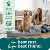 image:imageFurhaven Cooling Gel Dog Bed for Large Dogs w Removable Bolsters amp Washable Cover For Dogs Up to 95 lbs  Pinsonic Quilted Paw L Shaped Chaise  Titanium JumboXLTwoTone Faux Fur  Suede Stone Gray