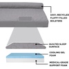 image:imageFurhaven Cooling Gel Dog Bed for Large Dogs w Removable Bolsters amp Washable Cover For Dogs Up to 95 lbs  Pinsonic Quilted Paw L Shaped Chaise  Titanium JumboXLQuilted Paw Titanium