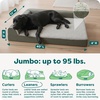 image:imageFurhaven Cooling Gel Dog Bed for Large Dogs w Removable Bolsters amp Washable Cover For Dogs Up to 95 lbs  Pinsonic Quilted Paw L Shaped Chaise  Titanium JumboXLTwoTone Faux Fur  Suede Dark Sage