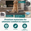 image:imageFurhaven Cooling Gel Dog Bed for Large Dogs w Removable Bolsters amp Washable Cover For Dogs Up to 95 lbs  Pinsonic Quilted Paw L Shaped Chaise  Titanium JumboXLPlush  Velvet Platinum Gray