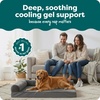 image:imageFurhaven Cooling Gel Dog Bed for Large Dogs w Removable Bolsters amp Washable Cover For Dogs Up to 95 lbs  Pinsonic Quilted Paw L Shaped Chaise  Titanium JumboXLPlush  Velvet Platinum Gray