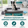 image:imageFurhaven Cooling Gel Dog Bed for Large Dogs w Removable Bolsters amp Washable Cover For Dogs Up to 95 lbs  Pinsonic Quilted Paw L Shaped Chaise  Titanium JumboXLTwoTone Faux Fur  Suede Stone Gray