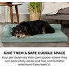 image:imageFurhaven Cooling Gel Dog Bed for Large Dogs w Removable Bolsters amp Washable Cover For Dogs Up to 95 lbs  Pinsonic Quilted Paw L Shaped Chaise  Titanium JumboXLQuilted Paw Iceberg Green