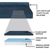image:imageFurhaven Cooling Gel Dog Bed for Large Dogs w Removable Bolsters amp Washable Cover For Dogs Up to 95 lbs  Pinsonic Quilted Paw L Shaped Chaise  Titanium JumboXLPlush  Almond Print Blue Almonds