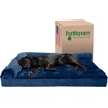 image:imageFurhaven Cooling Gel Dog Bed for Large Dogs w Removable Bolsters amp Washable Cover For Dogs Up to 95 lbs  Pinsonic Quilted Paw L Shaped Chaise  Titanium JumboXLPlush  Velvet Deep Sapphire