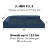 image:imageFurhaven Cooling Gel Dog Bed for Large Dogs w Removable Bolsters amp Washable Cover For Dogs Up to 95 lbs  Pinsonic Quilted Paw L Shaped Chaise  Titanium JumboXLPlush  Almond Print Blue Almonds