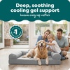 image:imageFurhaven Cooling Gel Dog Bed for Large Dogs w Removable Bolsters amp Washable Cover For Dogs Up to 95 lbs  Pinsonic Quilted Paw L Shaped Chaise  Titanium JumboXLTwoTone Faux Fur  Suede Stone Gray
