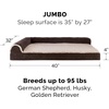 image:imageFurhaven Cooling Gel Dog Bed for Large Dogs w Removable Bolsters amp Washable Cover For Dogs Up to 95 lbs  Pinsonic Quilted Paw L Shaped Chaise  Titanium JumboXLTwoTone Faux Fur  Suede Espresso