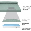 image:imageFurhaven Cooling Gel Dog Bed for Large Dogs w Removable Bolsters amp Washable Cover For Dogs Up to 95 lbs  Pinsonic Quilted Paw L Shaped Chaise  Titanium JumboXLQuilted Paw Iceberg Green