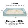 image:imageFurhaven Cooling Gel Dog Bed for Large Dogs w Removable Bolsters amp Washable Cover For Dogs Up to 95 lbs  Plush amp Diamond Print Nest Top Sofa  Aqua JumboXLNest Top  Plush  Diamond Print Aqua