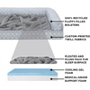 image:imageFurhaven Cooling Gel Dog Bed for Large Dogs w Removable Bolsters amp Washable Cover For Dogs Up to 95 lbs  Plush amp Diamond Print Nest Top Sofa  Aqua JumboXLNest Top  Plush  Diamond Print Gray
