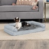 image:imageFurhaven Cooling Gel Dog Bed for Large Dogs w Removable Bolsters amp Washable Cover For Dogs Up to 95 lbs  Plush amp Diamond Print Nest Top Sofa  Aqua JumboXLNest Top  Plush  Diamond Print Gray