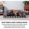 image:imageFurhaven Cooling Gel Dog Bed for Large Dogs w Removable Bolsters amp Washable Cover For Dogs Up to 95 lbs  Quilted Sofa  Coffee JumboXLBlack Medallion Plush  Southwest Kilim Woven
