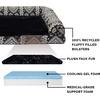 image:imageFurhaven Cooling Gel Dog Bed for Large Dogs w Removable Bolsters amp Washable Cover For Dogs Up to 95 lbs  Quilted Sofa  Coffee JumboXLBlack Medallion Plush  Southwest Kilim Woven
